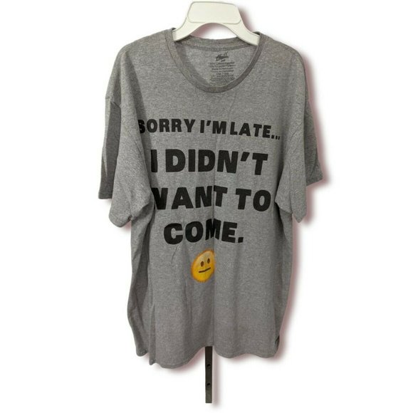 Sorry I'm late I didn't want to come shirt size L - Picture 1 of 4